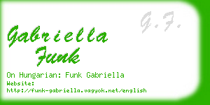gabriella funk business card